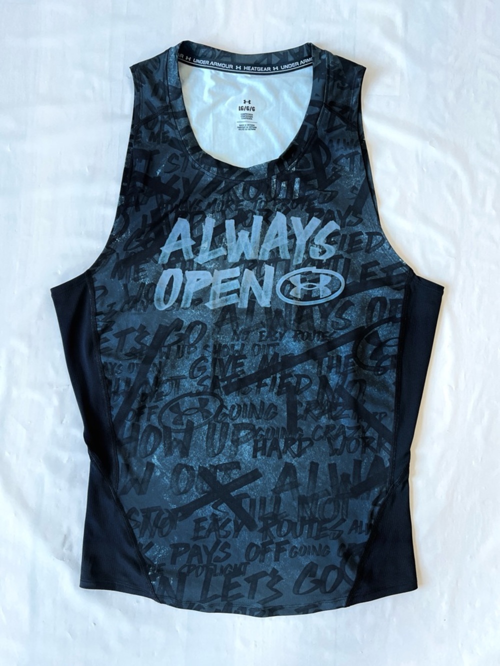 Under Armour Compression Tank top HeatGear Message men's size L - Picture 3 of 10